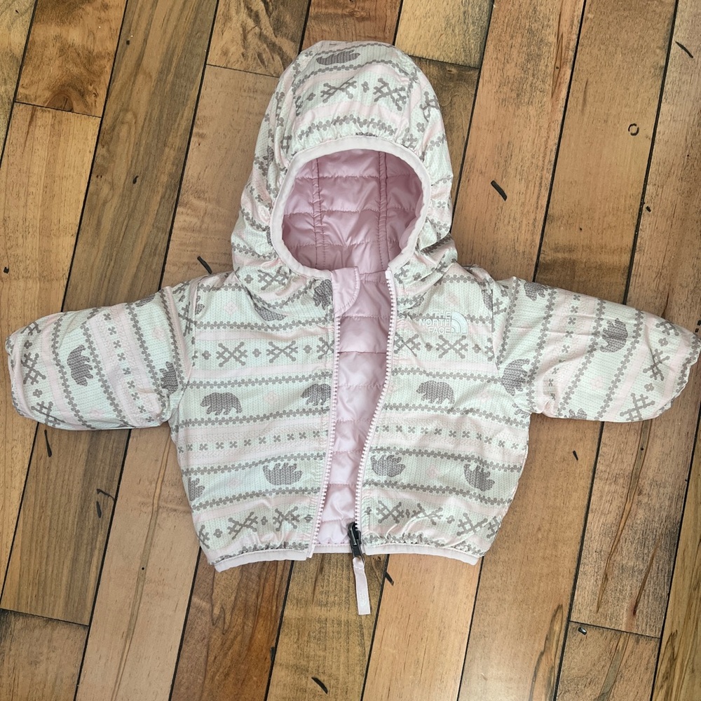 The North Face reversible Perrito hooded jacket 0-3 months